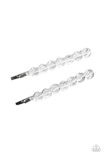 Paparazzi: Easy On The Hairspray - White Bobby Pins - Jewels N’ Thingz Boutique