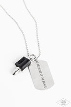 Load image into Gallery viewer, Paparazzi Accessories: Proud Patriot - Black Urban Leather Necklace - Life of the Party