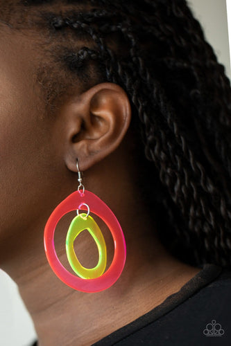 Paparazzi Accessories: Show Your True NEONS - Multi Acrylic Hoop Earrings - Jewels N Thingz Boutique