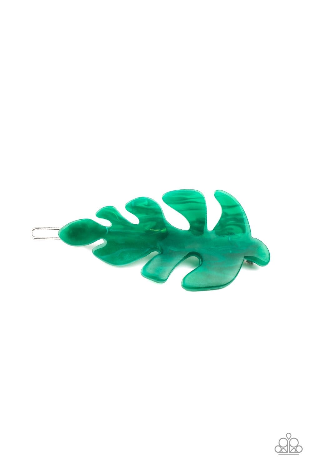 Paparazzi: LEAF Your Mark - Green Acrylic Hair Clip - Jewels N’ Thingz Boutique