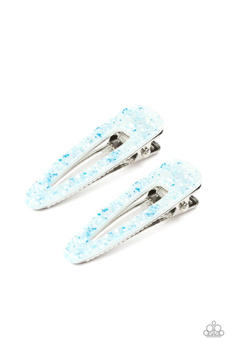 Paparazzi: A CLIP Off The Old Block - Blue Acrylic Hair Clips - Jewels N’ Thingz Boutique