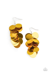 Paparazzi: Now You SEQUIN It - Gold Earrings - Jewels N’ Thingz Boutique
