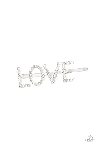 Paparazzi: All You Need Is Love - White Bobby Pin - Jewels N’ Thingz Boutique