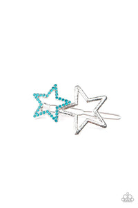 Paparazzi: Lets Get This Party STAR-ted! - Blue Hair Clip - Jewels N’ Thingz Boutique