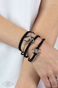 Paparazzi Accessories: Anchors Away - Black Bracelet - Life of the Party