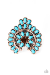 Paparazzi: Trendy Talisman - Copper/Turquoise Ring - Jewels N’ Thingz Boutique