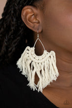 Load image into Gallery viewer, Paparazzi: Wanna Piece Of MACRAME? - White Earrings - Jewels N’ Thingz Boutique