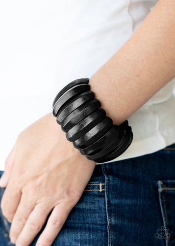 Paparazzi: Colorfully Congo - Black Wooden Bracelet - Jewels N’ Thingz Boutique