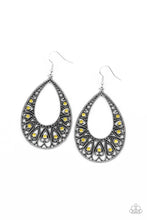 Load image into Gallery viewer, Paparazzi: Love To Be Loved - Yellow Rhinestone Earrings - Jewels N’ Thingz Boutique