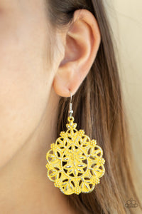 Paparazzi:   Floral Affair - Yellow Earrings - Jewels N’ Thingz Boutique