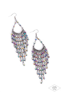 Paparazzi Accessories: Metro Confetti - Multi Oil Spill Earrings - Life of the Party
