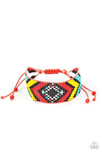 Load image into Gallery viewer, Paparazzi Accessories: Desert Dive - Red Weaved Bead Bracelet - Jewels N Thingz Boutique