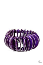 Load image into Gallery viewer, Paparazzi: Tropical Tiki Bar - Purple Wooden Bracelet - Jewels N’ Thingz Boutique
