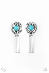 Paparazzi: Desert Amulet - Blue/Turquoise Clip-On Earrings - Jewels N’ Thingz Boutique
