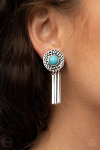 Paparazzi: Desert Amulet - Blue/Turquoise Clip-On Earrings - Jewels N’ Thingz Boutique