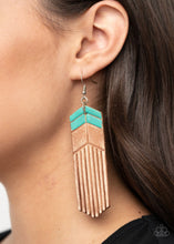 Load image into Gallery viewer, Paparazzi Accessories: Desert Trails - Blue/Turquoise Leather Earrings - Jewels N Thingz Boutique