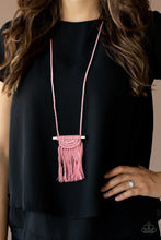 Load image into Gallery viewer, Paparazzi Accessories: Between You and MACRAME - Pink/Rose Tan Knotted Necklace - Jewels N Thingz Boutique