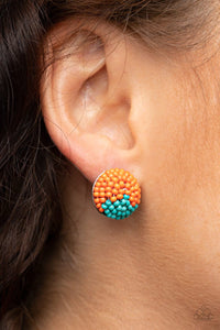 Paparazzi Accessories: As Happy As Can BEAD - Orange Seed Bead Earrings - Jewels N Thingz Boutique