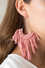 Load image into Gallery viewer, Paparazzi: Wanna Piece Of MACRAME? - Pink/Rose Fringe Earrings - Jewels N’ Thingz Boutique