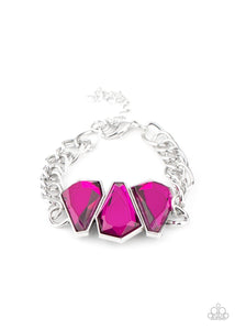 Paparazzi: Raw Radiance - Pink Rhinestone Bracelet - Jewels N’ Thingz Boutique