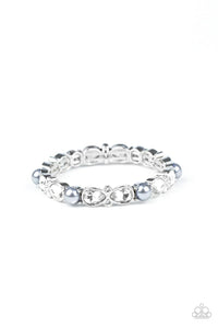 Paparazzi Accessories: Frosted Finery - White Pearly Rhinestone Bracelet - Jewels N Thingz Boutique