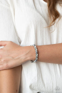 Paparazzi Accessories: Frosted Finery - White Pearly Rhinestone Bracelet - Jewels N Thingz Boutique