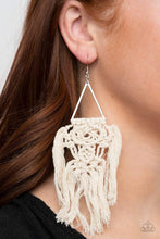 Load image into Gallery viewer, Paparazzi Accessories: Modern Day Macrame - White Earrings - Jewels N Thingz Boutique