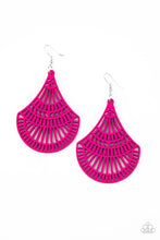 Load image into Gallery viewer, Paparazzi Accessories: Tropical Tempest - Pink Wooden Earrings - Jewels N Thingz Boutique