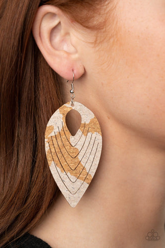 Paparazzi: Cork Cabana - White Earrings - Jewels N’ Thingz Boutique