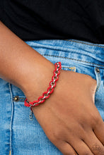 Load image into Gallery viewer, Paparazzi Accessories: SUEDE Side to Side - Red Bracelet - Jewels N Thingz Boutique