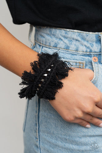 Paparazzi Accessories: Homespun Hardware - Black Bracelet - Jewels N Thingz Boutique