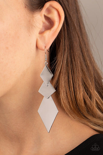 Paparazzi: Danger Ahead - Silver Earrings - Jewels N’ Thingz Boutique