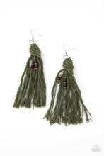 Load image into Gallery viewer, Paparazzi Accessories: Beach Bash - Green/Olive Tassel Earrings - Jewels N Thingz Boutique