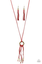 Load image into Gallery viewer, Paparazzi Accessories: Feel at HOMESPUN - Red Suede Necklace - Jewels N Thingz Boutique