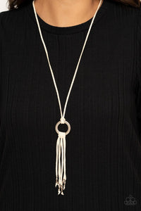 Paparazzi Accessories: Feel at HOMESPUN - White Suede Necklace - Jewels N Thingz Boutique