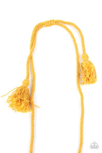 Paparazzi Accessories: Look At MACRAME Now - Yellow Tassel Necklace - Jewels N Thingz Boutique