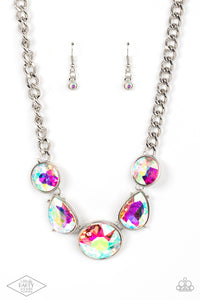 Paparazzi Accessories: All The Worlds My Stage - Multi Iridescent Necklace - Life of the Party