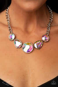 Paparazzi Accessories: All The Worlds My Stage - Multi Iridescent Necklace - Life of the Party