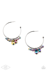 Paparazzi Accessories: Dazzling Downpour - Multi Oil Spill Earrings - Life of the Party