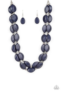 Paparazzi Accessories: Two-Story Stunner - Blue Necklace - Jewels N Thingz Boutique
