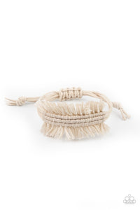 Paparazzi Accessories: Make Yourself at HOMESPUN - White Bracelet - Jewels N Thingz Boutique