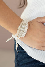 Load image into Gallery viewer, Paparazzi Accessories: Make Yourself at HOMESPUN - White Bracelet - Jewels N Thingz Boutique