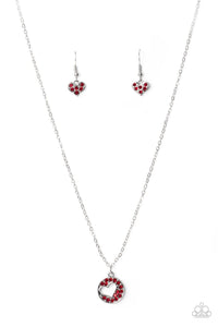 Paparazzi Accessories: Bare Your Heart - Red Rhinestone Necklace - Jewels N Thingz Boutique