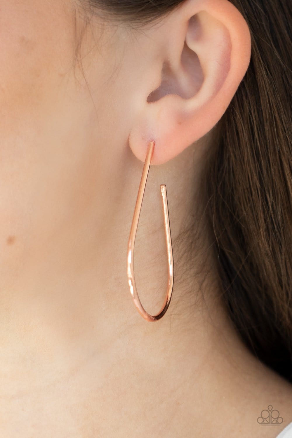 Paparazzi Accessories: City Curves - Copper Hoop Earrings - Jewels N Thingz Boutique
