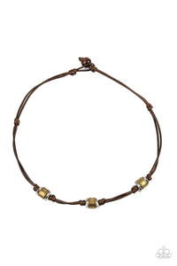 Paparazzi Accessories: Renegade Ranger - Brown/Brass Urban Necklace - Jewels N Thingz Boutique