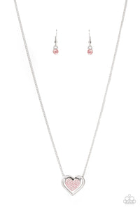 Paparazzi Accessories: Game, Set, MATCHMAKER - Pink Heart Necklace - Jewels N Thingz Boutique