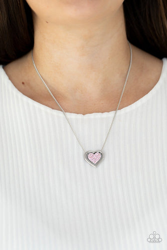 Paparazzi Accessories: Game, Set, MATCHMAKER - Pink Heart Necklace - Jewels N Thingz Boutique