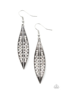 Paparazzi Accessories: Hearty Harvest - White Rhinestone Earrings - Jewels N Thingz Boutique