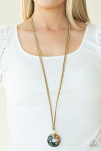 Paparazzi Accessories: Primal Paradise - Asymmetrical Brown Necklace - Jewels N Thingz Boutique