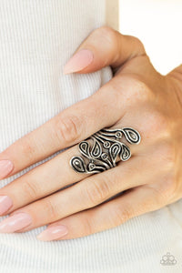 Paparazzi Accessories: FRILL In The Blank - Silver Antiqued Ring - Jewels N Thingz Boutique